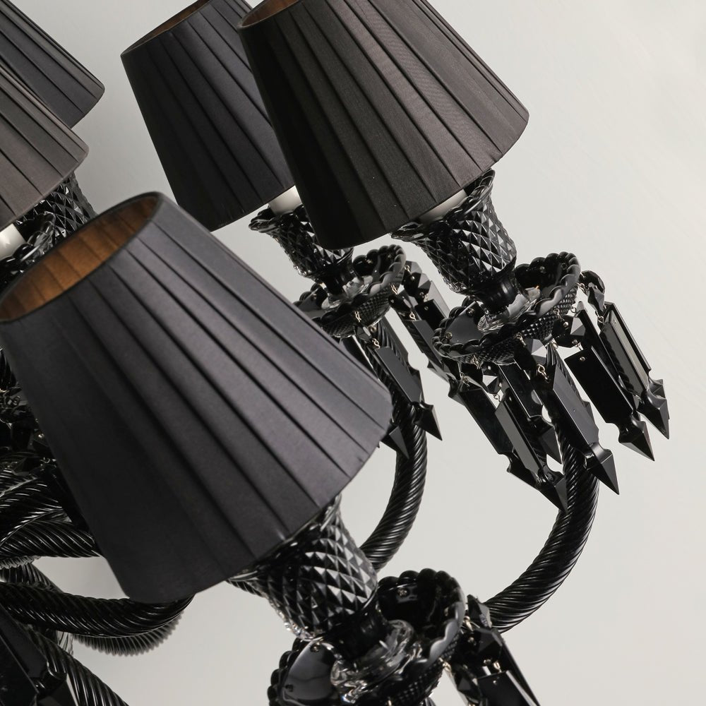 18 Lights Black Crystal Lighting - Joyfuzzy