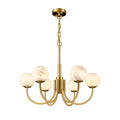 VifacilusaModern Luxury Alabaster Chandelier, Pendant Brass Chandelier