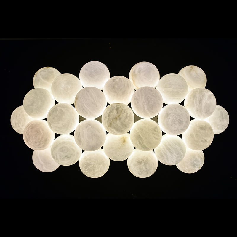 VifacilusaSetlla 27-Alabaster Ball Chandelier, Luxury Model Lighting