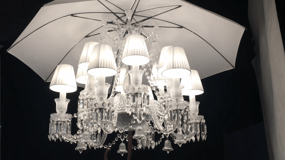 12 Lights Crystal Lighting with Umbrella - Joyfuzzy