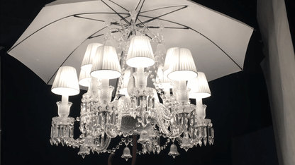 12 Lights Crystal Lighting with Umbrella - Joyfuzzy
