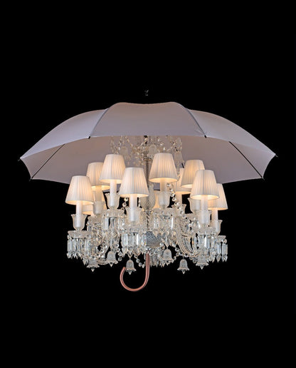 12 Lights Crystal Lighting with Umbrella - Joyfuzzy