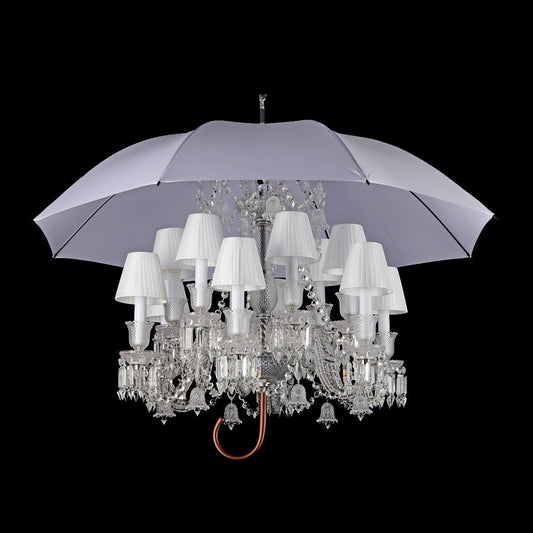 12 Lights Crystal Lighting with Umbrella - Joyfuzzy