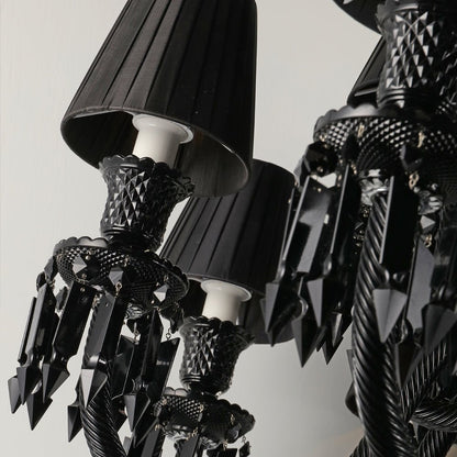 18 Lights Black Bacara Crystal Lighting - Joyfuzzy