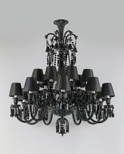 18 Lights Black Bacara Crystal Lighting - Joyfuzzy
