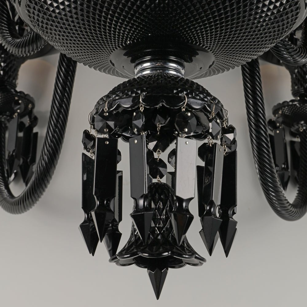 18 Lights Black Crystal Lighting - Joyfuzzy