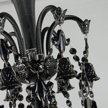 18 Lights Black Crystal Lighting - Joyfuzzy