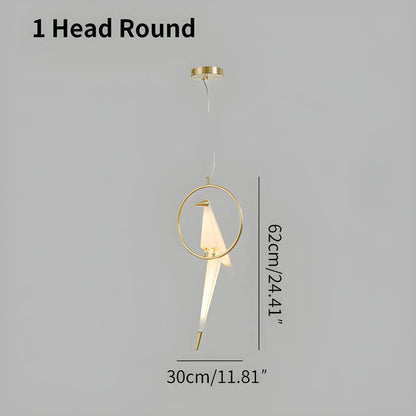 VifacilusaPaper Crane Bird Chandelier for Dining Room