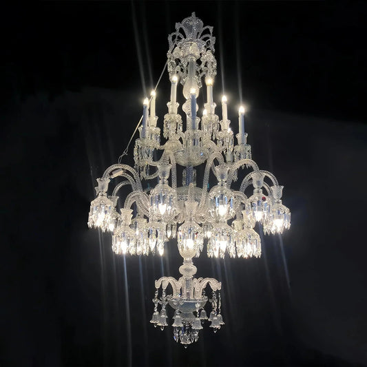 36 Lights Solstice Chandelier Clear Big Lighting - Joyfuzzy