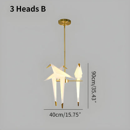 VifacilusaPaper Crane Bird Chandelier for Dining Room