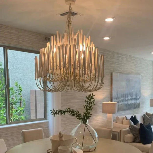 5/6 - Light Modern Branch Modeling Chandelier in White or Black for Stylish Interiors - 5 Lights / D21"*H29"WhiteWarm LightJoyfuzzy