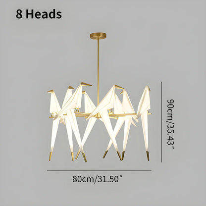 VifacilusaPaper Crane Bird Chandelier for Dining Room