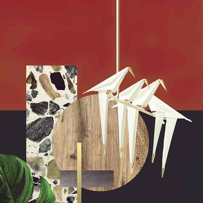 VifacilusaPaper Crane Bird Chandelier for Dining Room