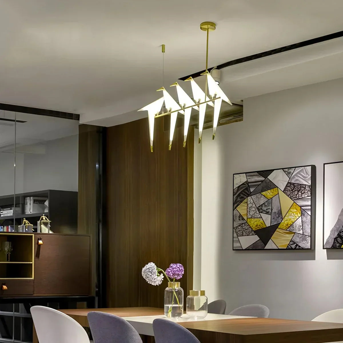VifacilusaPaper Crane Bird Chandelier for Dining Room