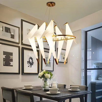 VifacilusaPaper Crane Bird Chandelier for Dining Room