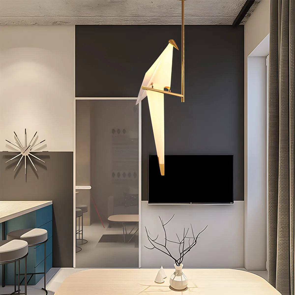VifacilusaPaper Crane Bird Chandelier for Dining Room