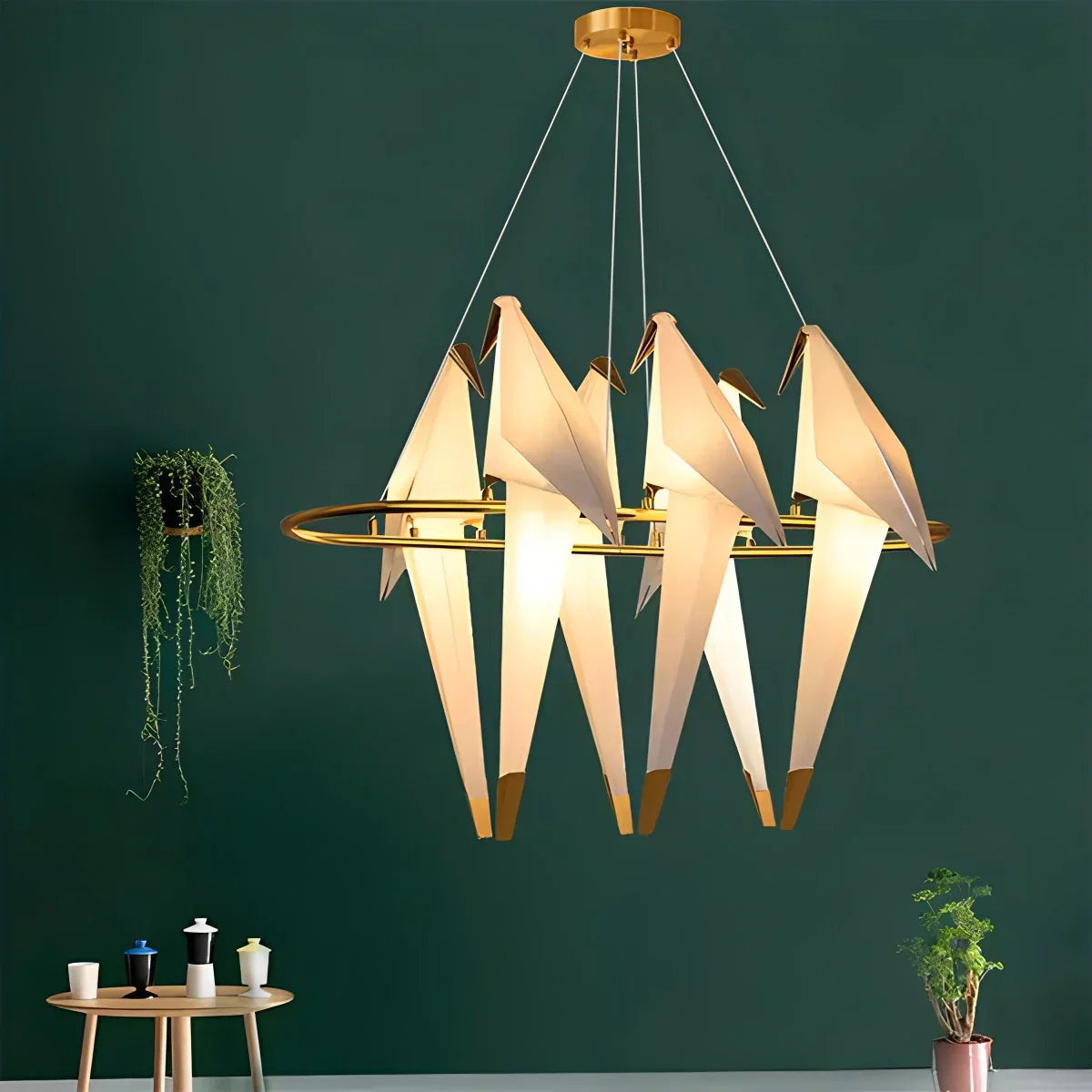VifacilusaPaper Crane Bird Chandelier for Dining Room