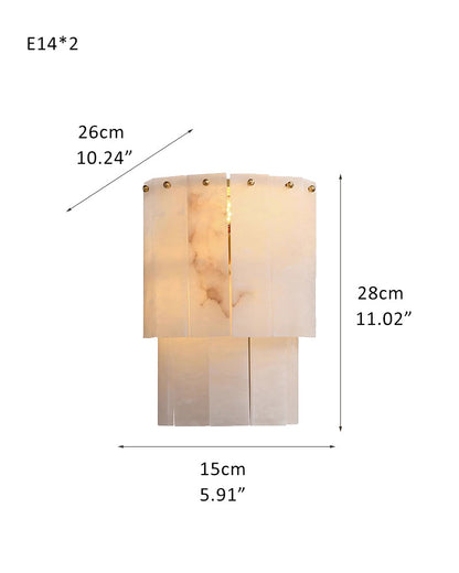 7-Layer Round Alabaster Chandelier lamp black for living room, bedroom, dining room