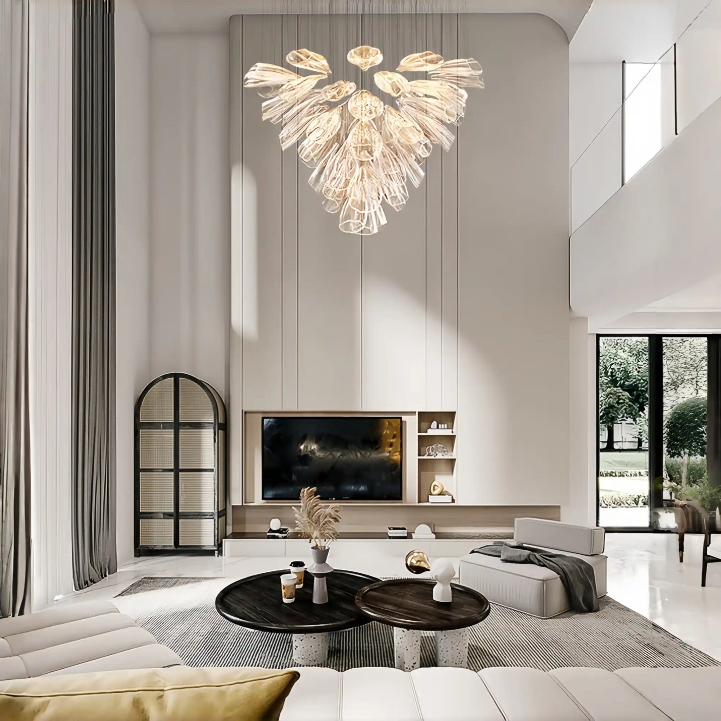 VifacilusaFlower Glass Foyer Chandelier