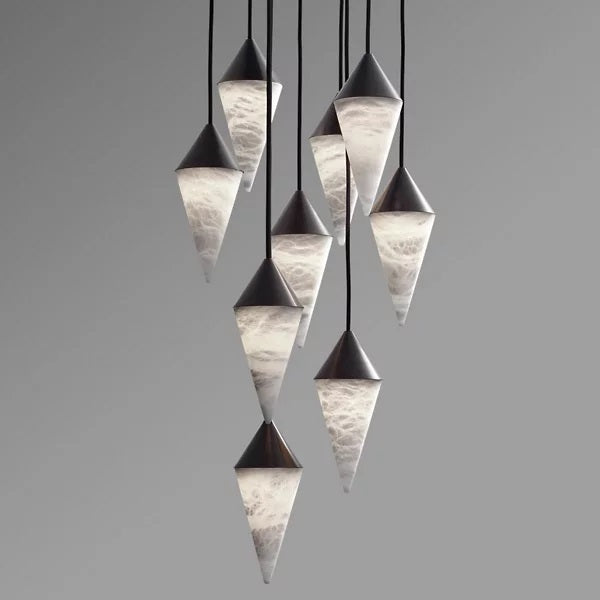VifacilusaHannah Alabaster Chandelier, Upscale Chandelier Lighting