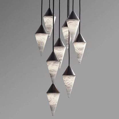 VifacilusaHannah Alabaster Chandelier, Upscale Chandelier Lighting