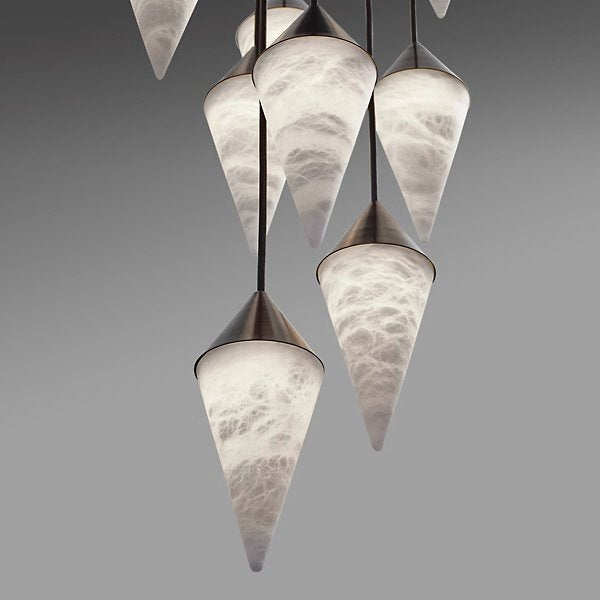 VifacilusaHannah Alabaster Chandelier, Upscale Chandelier Lighting