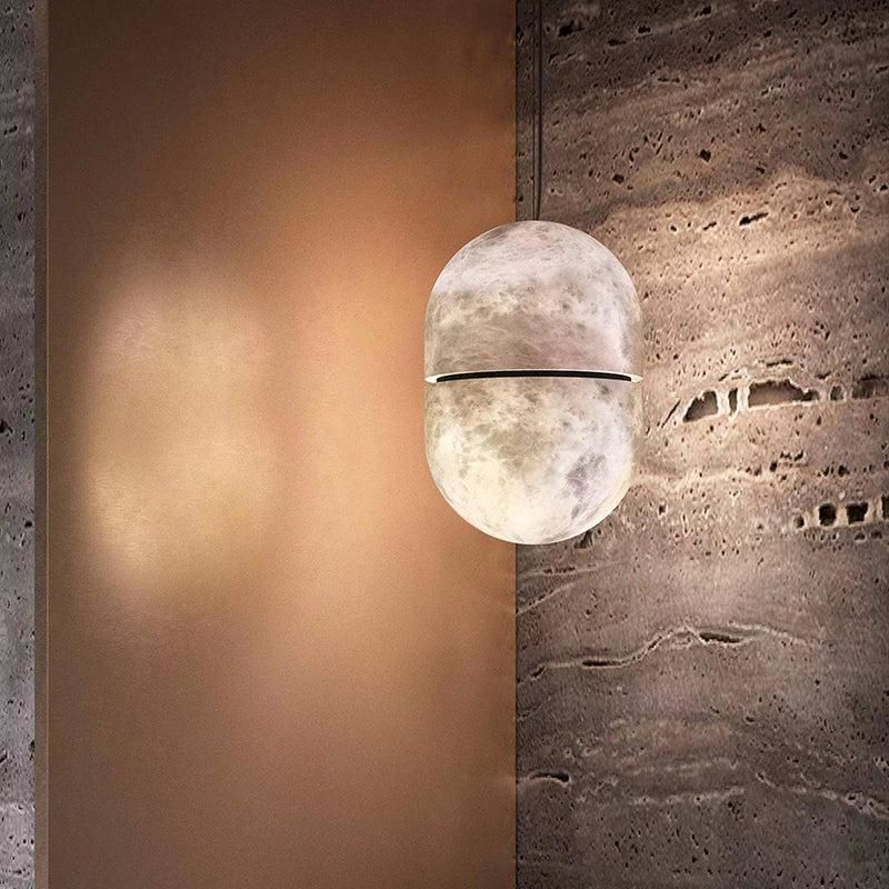 VifacilusaJett Alabaster Oval Pendant Light, Living Room Pendant Lamp