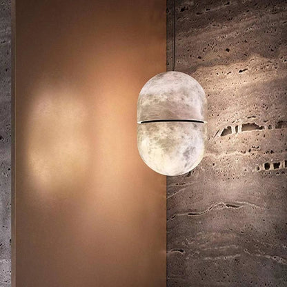 VifacilusaJett Alabaster Oval Pendant Light, Living Room Pendant Lamp
