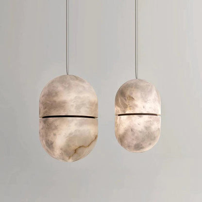 VifacilusaJett Alabaster Oval Pendant Light, Living Room Pendant Lamp