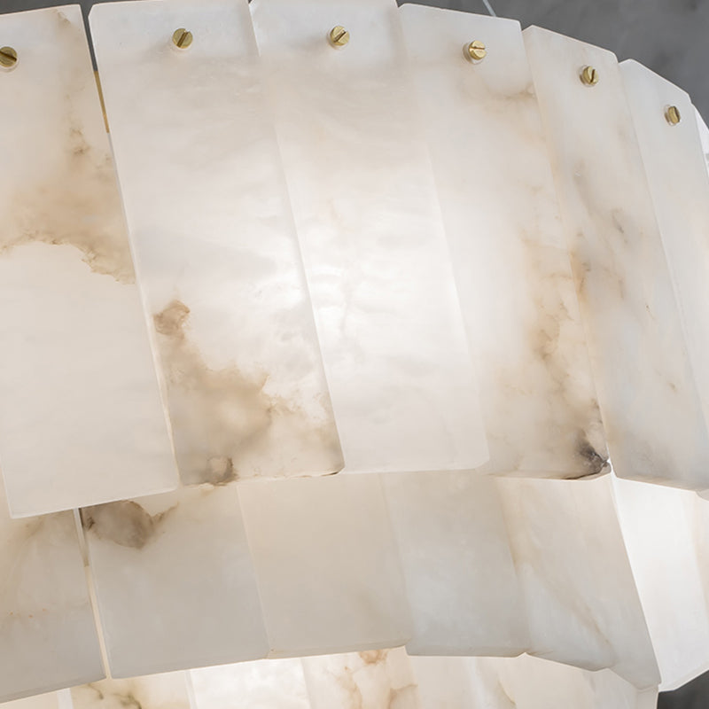 Merlin Kimberley Handcrafted Alabaster Round Chandelier, Living Room Chandelier Fixtures-Chandelier-Joyfuzzy-32.3" D-Joyfuzzy