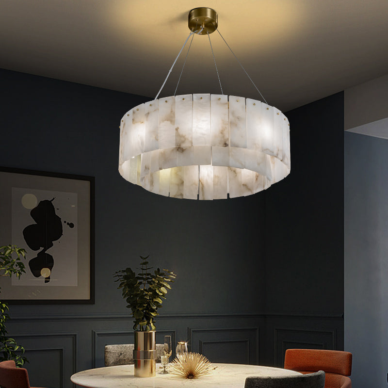Merlin Kimberley Handcrafted Alabaster Round Chandelier, Living Room Chandelier Fixtures-Chandelier-Joyfuzzy-22.4" D-Joyfuzzy