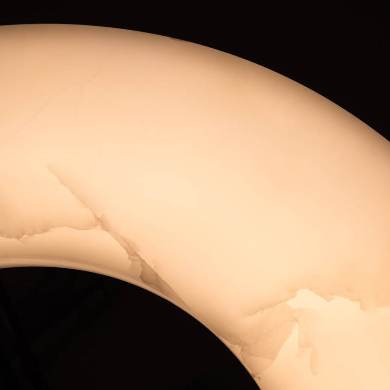 VifacilusaMadge Round Alabaster Plate Chandelier, Illumination Lamps
