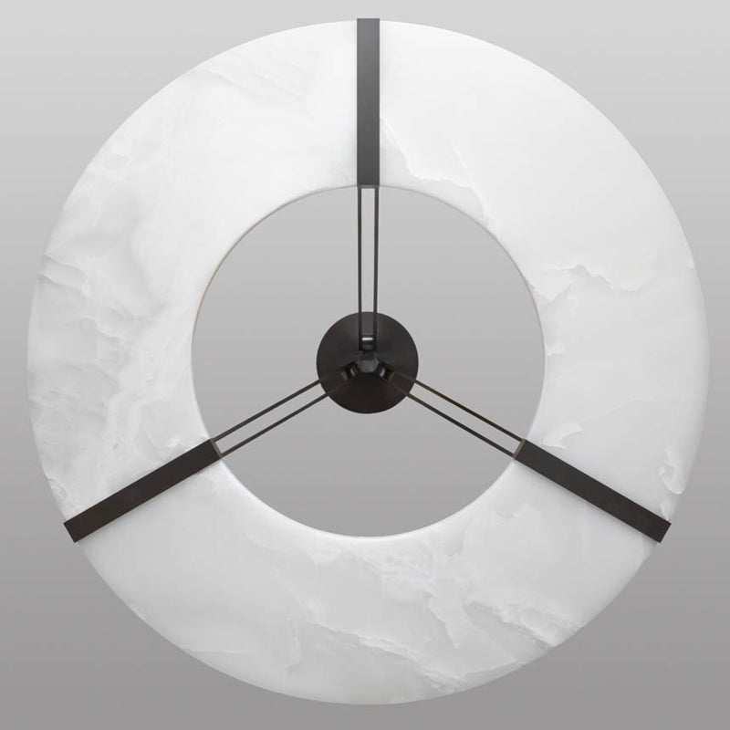 VifacilusaMadge Round Alabaster Plate Chandelier, Illumination Lamps