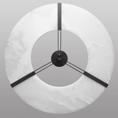 VifacilusaMadge Round Alabaster Plate Chandelier, Illumination Lamps