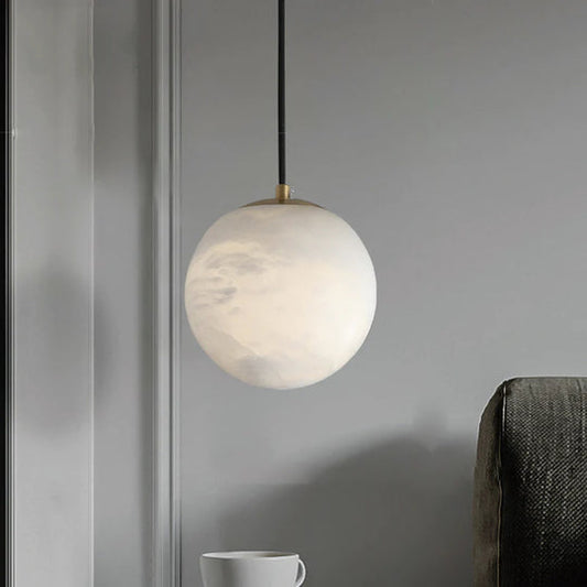 VifacilusaModern Luxury Alabaster Ball Pendant Light, Island Mini Pendant Light