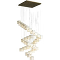 VifacilusaModern Luxury Alabaster Cubic Round Pendant For Dining Table, Staircase