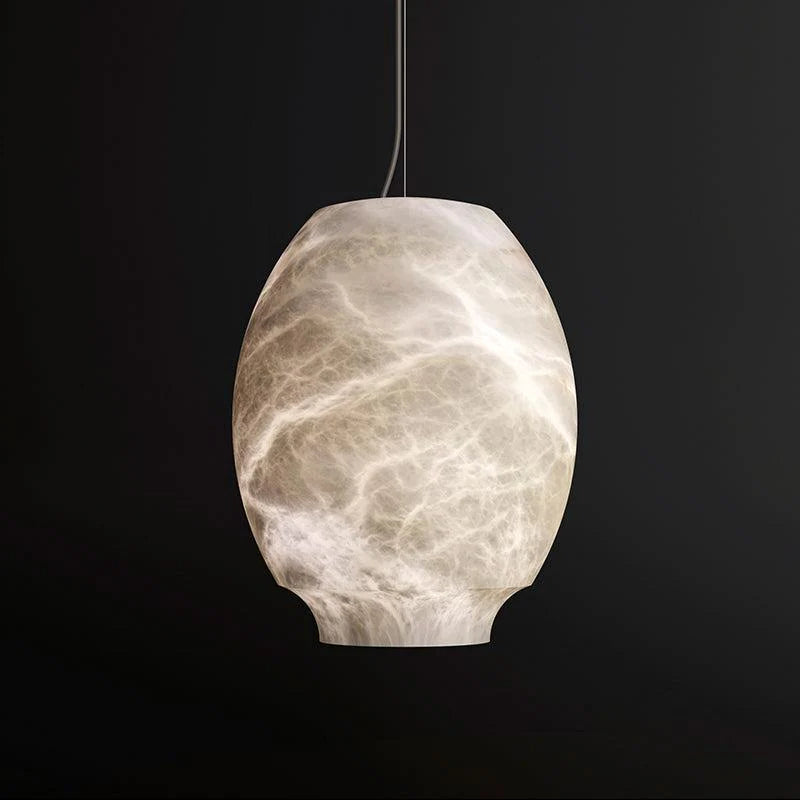 VifacilusaModern Luxury Alabaster Lantern Pendant Light, Bar Pendant Light