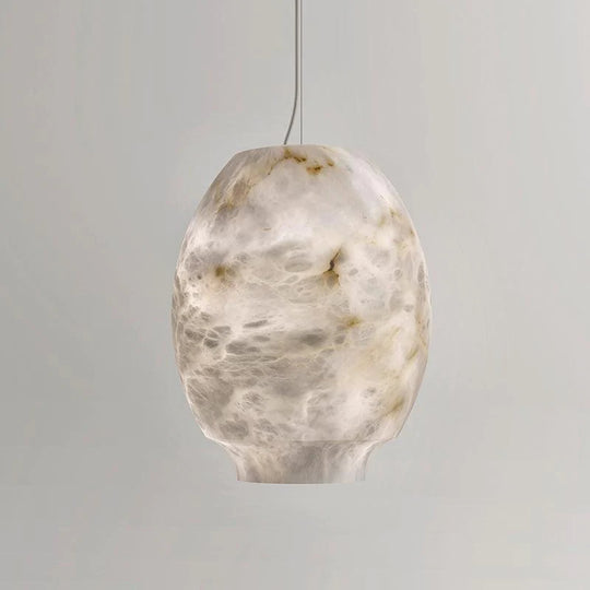 VifacilusaModern Luxury Alabaster Lantern Pendant Light, Bar Pendant Light