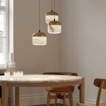 VifacilusaQueena Modern Alabaster Pendant, Kitchen Island Pendant Light