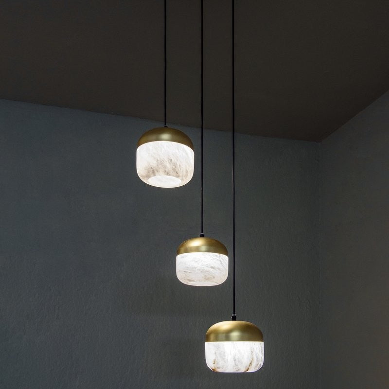 VifacilusaQueena Modern Alabaster Pendant, Kitchen Island Pendant Light