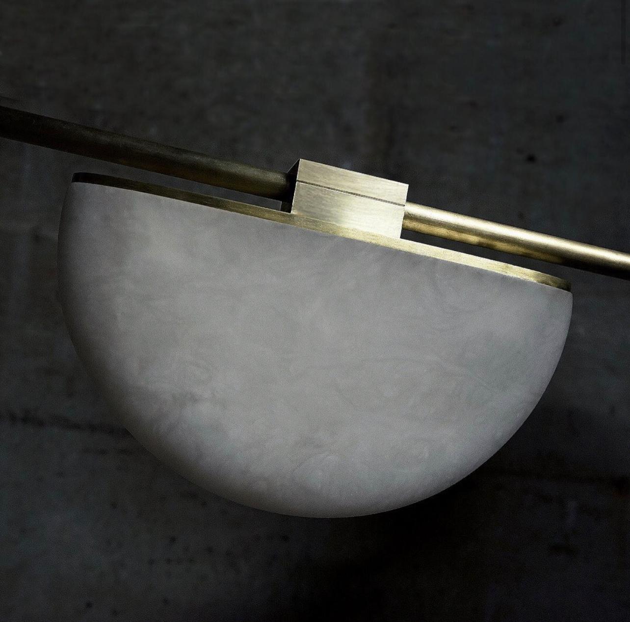 VifacilusaSelena Alabaster Chandelier, Luxury Modern Chandelier for Living Room
