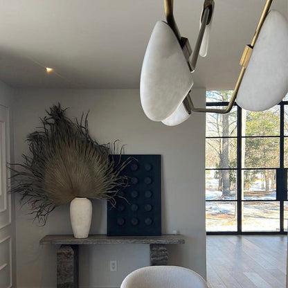 VifacilusaSelena Alabaster Chandelier, Luxury Modern Chandelier for Living Room