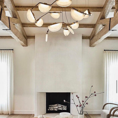 VifacilusaSelena Alabaster Chandelier, Luxury Modern Chandelier for Living Room