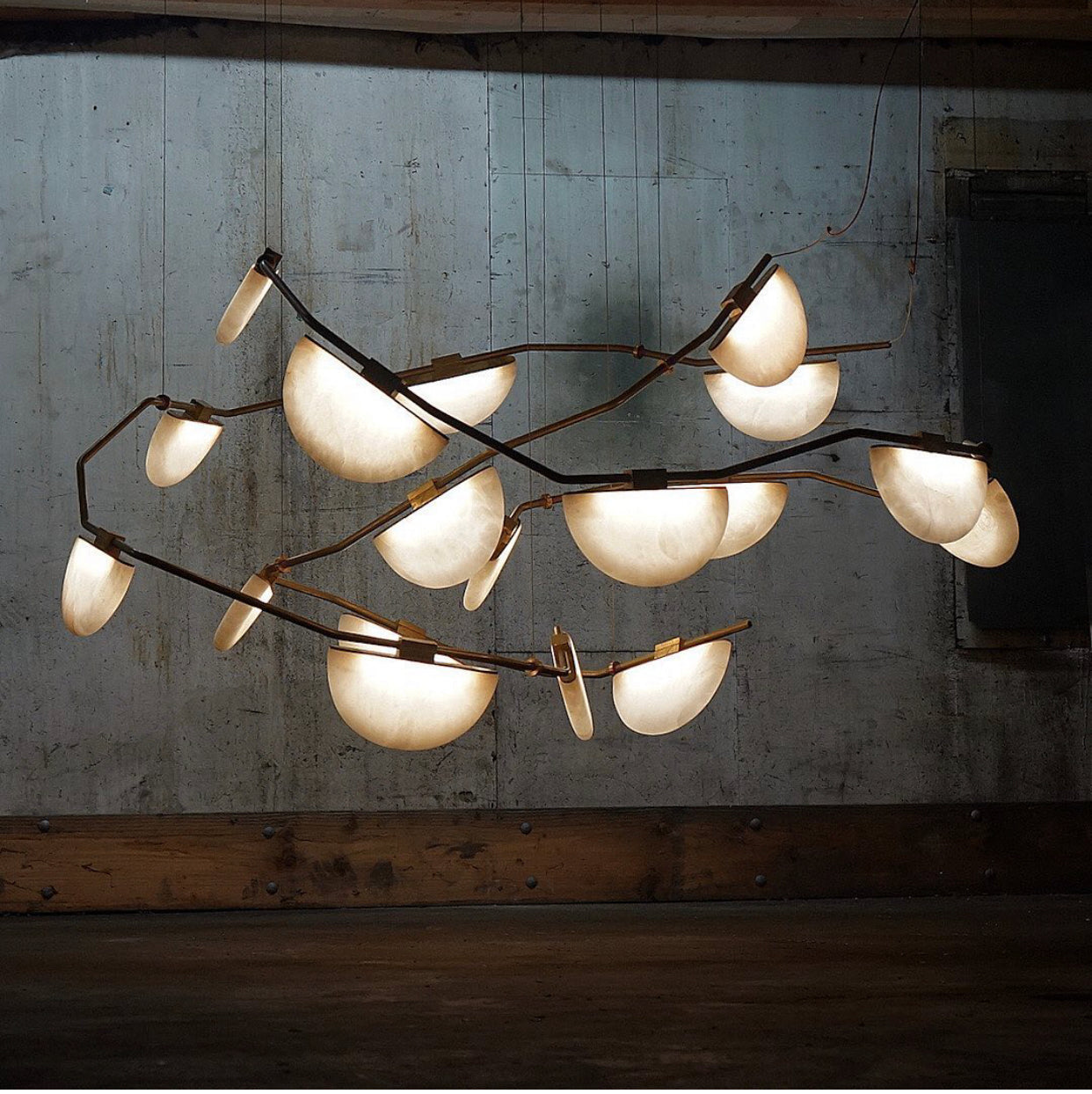 VifacilusaSelena Alabaster Chandelier, Luxury Modern Chandelier for Living Room