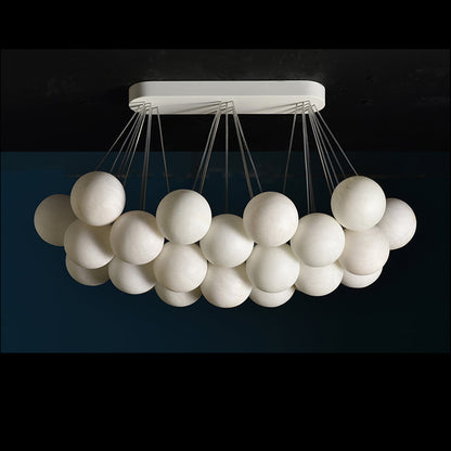 VifacilusaSetlla 27-Alabaster Ball Chandelier, Luxury Model Lighting