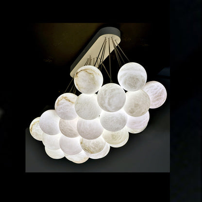 VifacilusaSetlla 27-Alabaster Ball Chandelier, Luxury Model Lighting