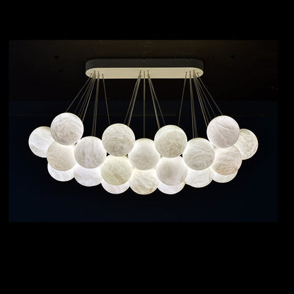 VifacilusaSetlla 27-Alabaster Ball Chandelier, Luxury Model Lighting
