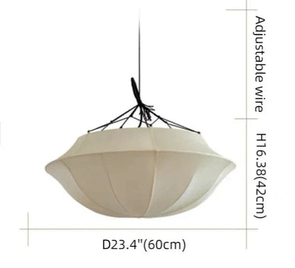 Vintage French Style Cream White Silk Umbrella Chandelier - Joyfuzzy