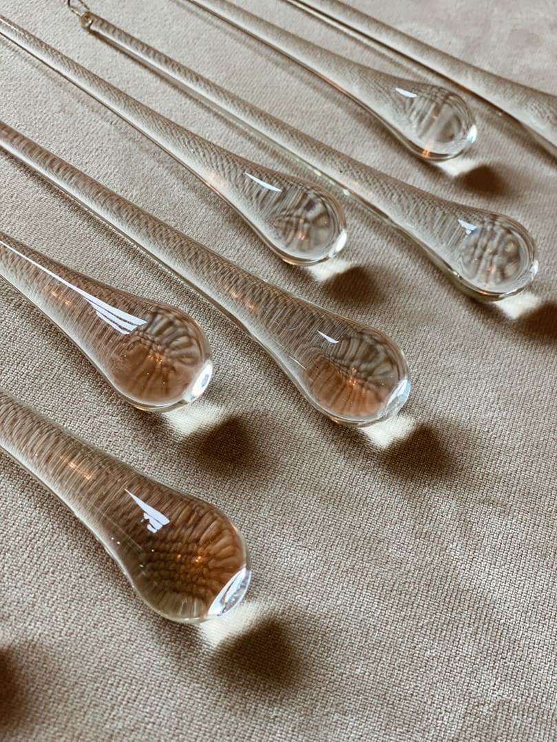 Vintage – Murano chandelier – Teardrop – 68 drops – Clear - Joyfuzzy