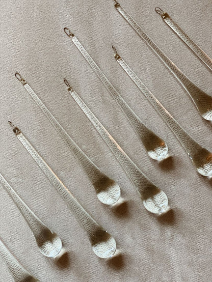 Vintage – Murano chandelier – Teardrop – 68 drops – Clear - Joyfuzzy
